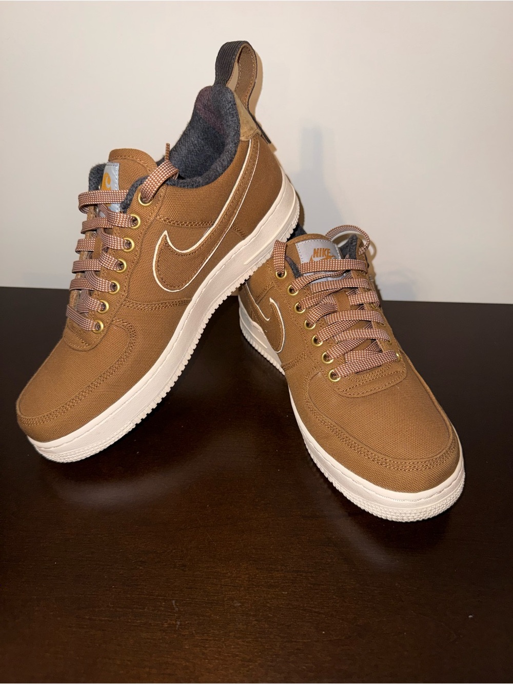 Nike Air Force 1 Carhartt WIP Ale Brown sneakers size 8.5